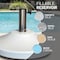 Us Weight Premium Fillable Umbrella Base for Patio Table, White FUB50WE - alternate 3